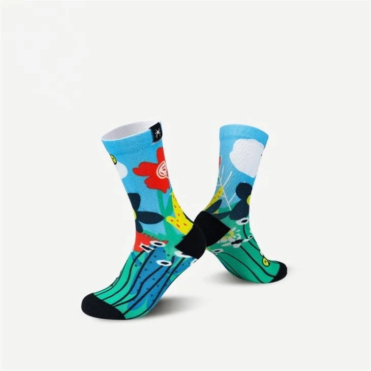 Customized tie dye customtube sublimation socks 04