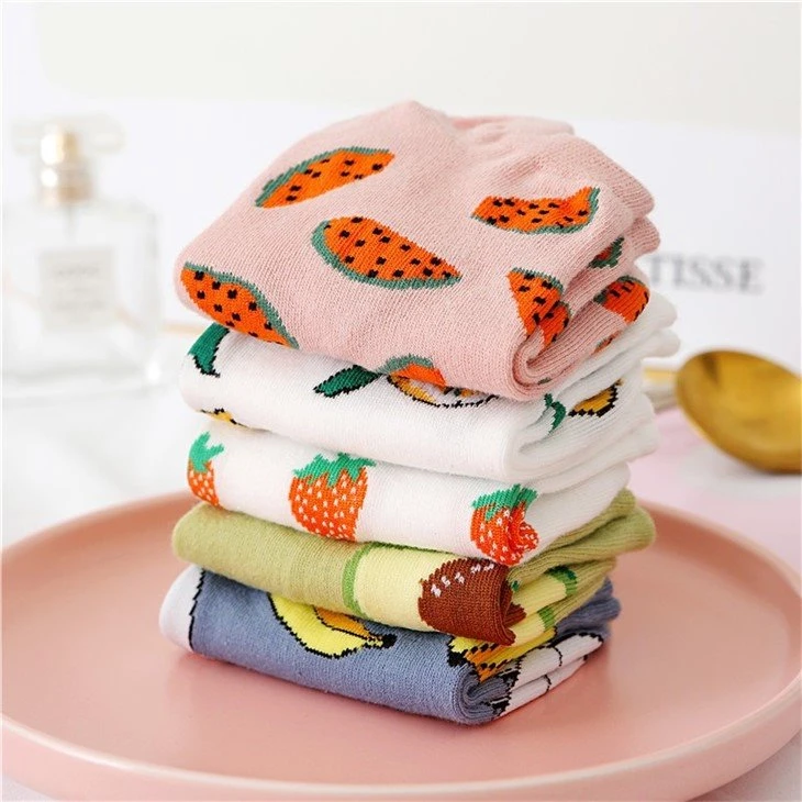 China Top Rated Woman Socks Fruit