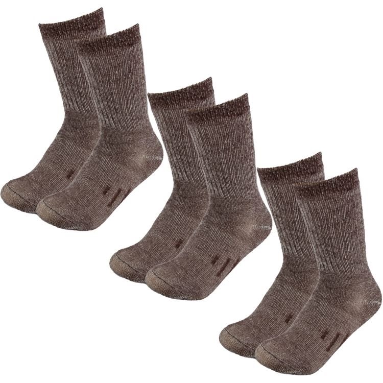 Unisex Brown Thermal Socks