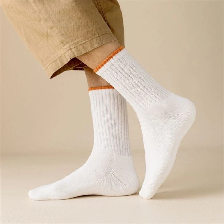 China+white 100 cotton men work socks+factory
