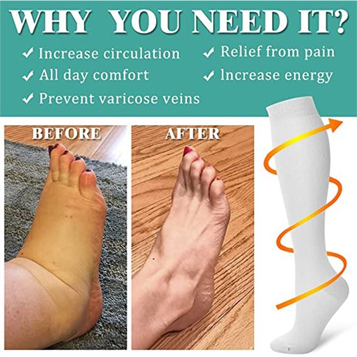 colorful compression socks for nurse factory