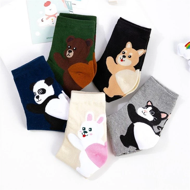 China Womens Cat And Dog Cute Cotton Socks