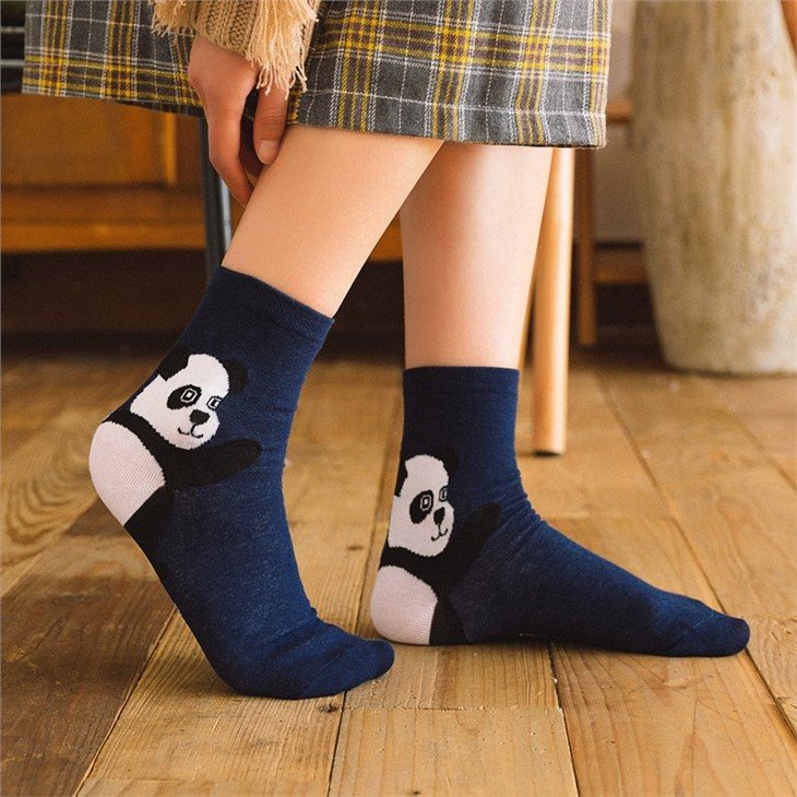 Womens Cat And Dog Cute Cotton Socks in stock