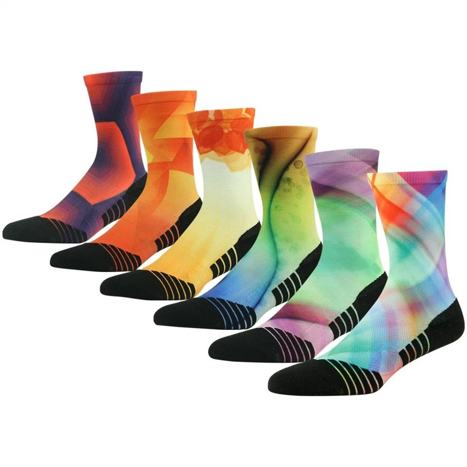 Womens Tie Dye Socks With Logo