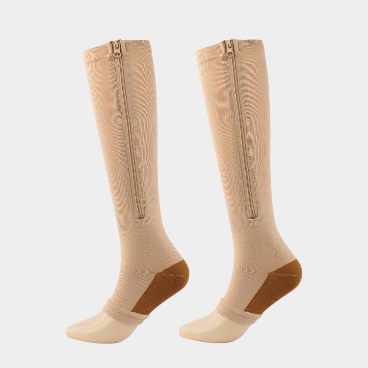 Zipper No Toe Varicose Vein Compression Socks