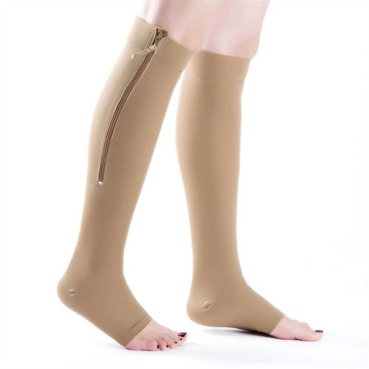 Zipper copper fiber compression socks medical suppliers