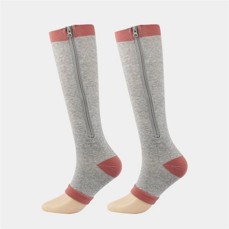 Zipper no toe varicose vein compression socks factory
