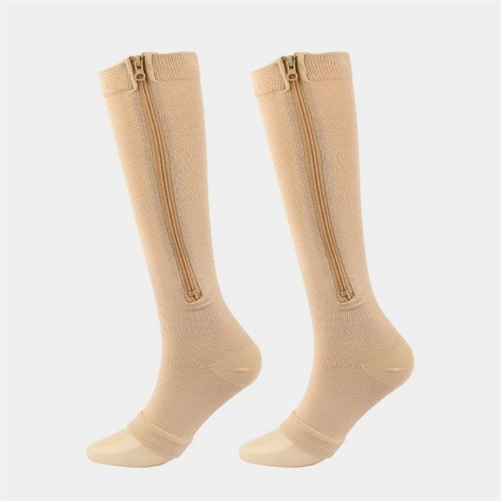 Zipper no toe varicose vein compression socks