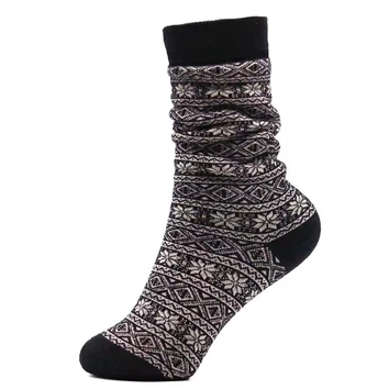 Warm Alpaca Wool Nordic Crew Sock